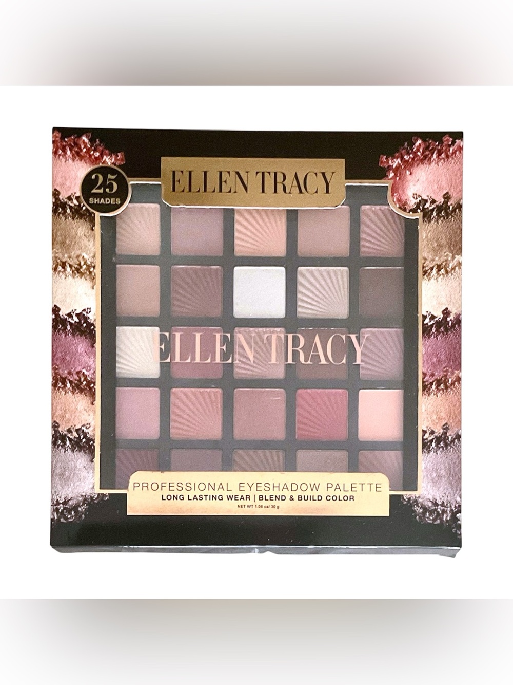 🆕 Gorgeous ELLEN TRACY 25-Shade Neutral Eyeshadow Collection